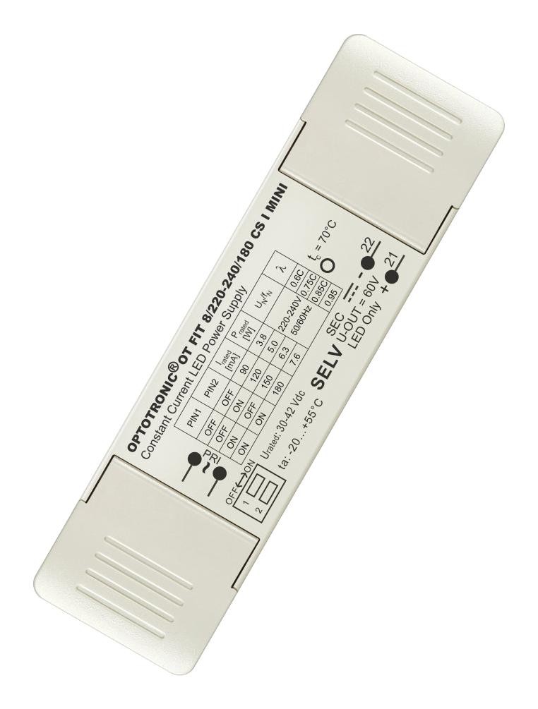 Osram Ot-Fit-8/220-240/180-Cs-I-Mini Led Driver, Ac/dc, Const Current, 7.6W