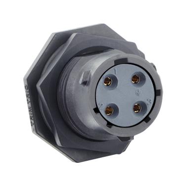 Souriau Utsx712E4S Circular Connector, Rcpt, 4Pos, Solder