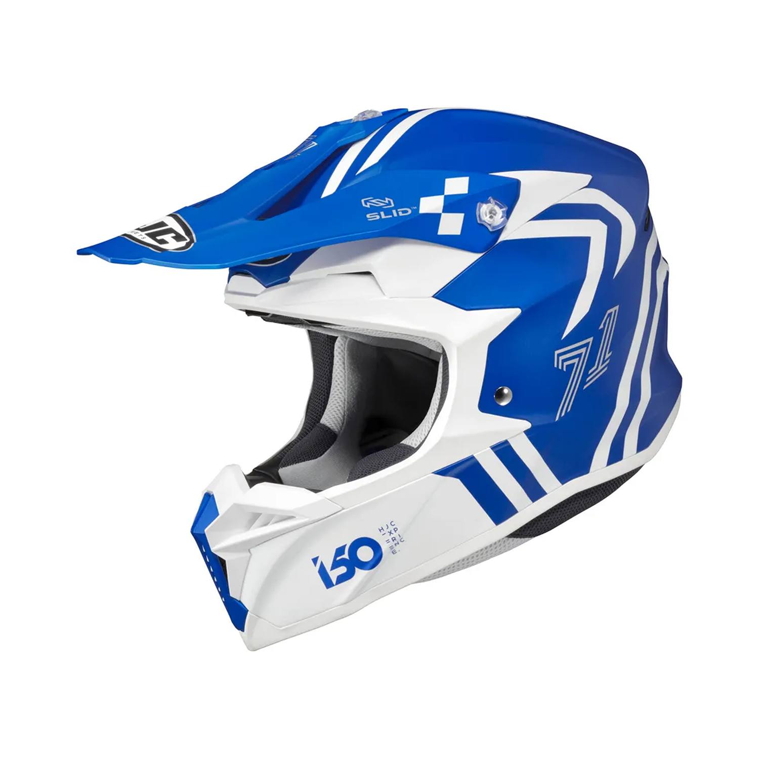 HJC I50 Hex Helmet Blue White Size M
