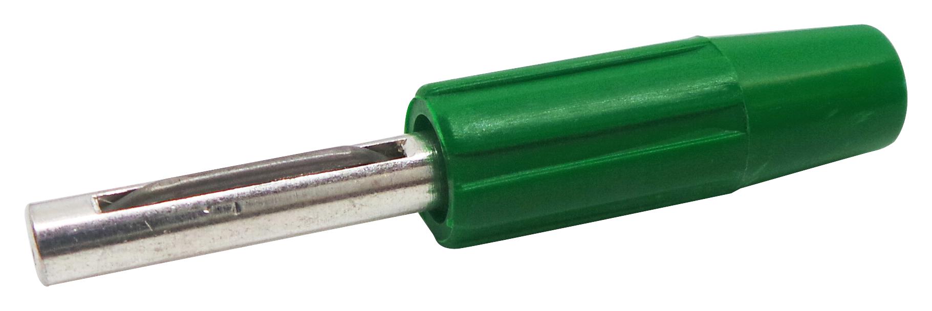 Deltron Components 550-0400-01 Banana Plug, 10A, 4mm, Cable, Green