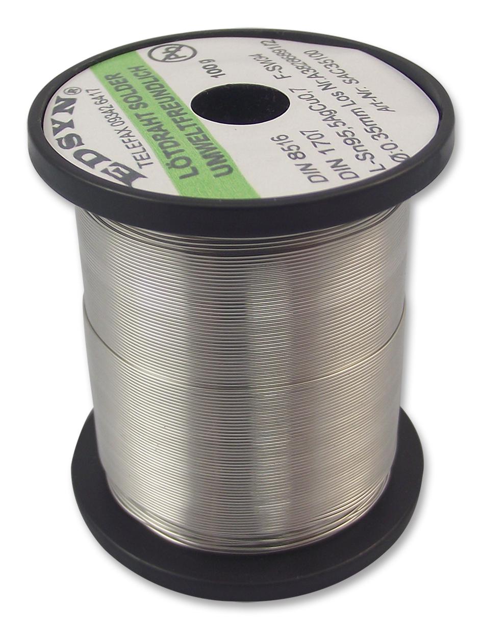 Edsyn Sac35100 Solder Wire, Lead Free, 0.35mm, 100G