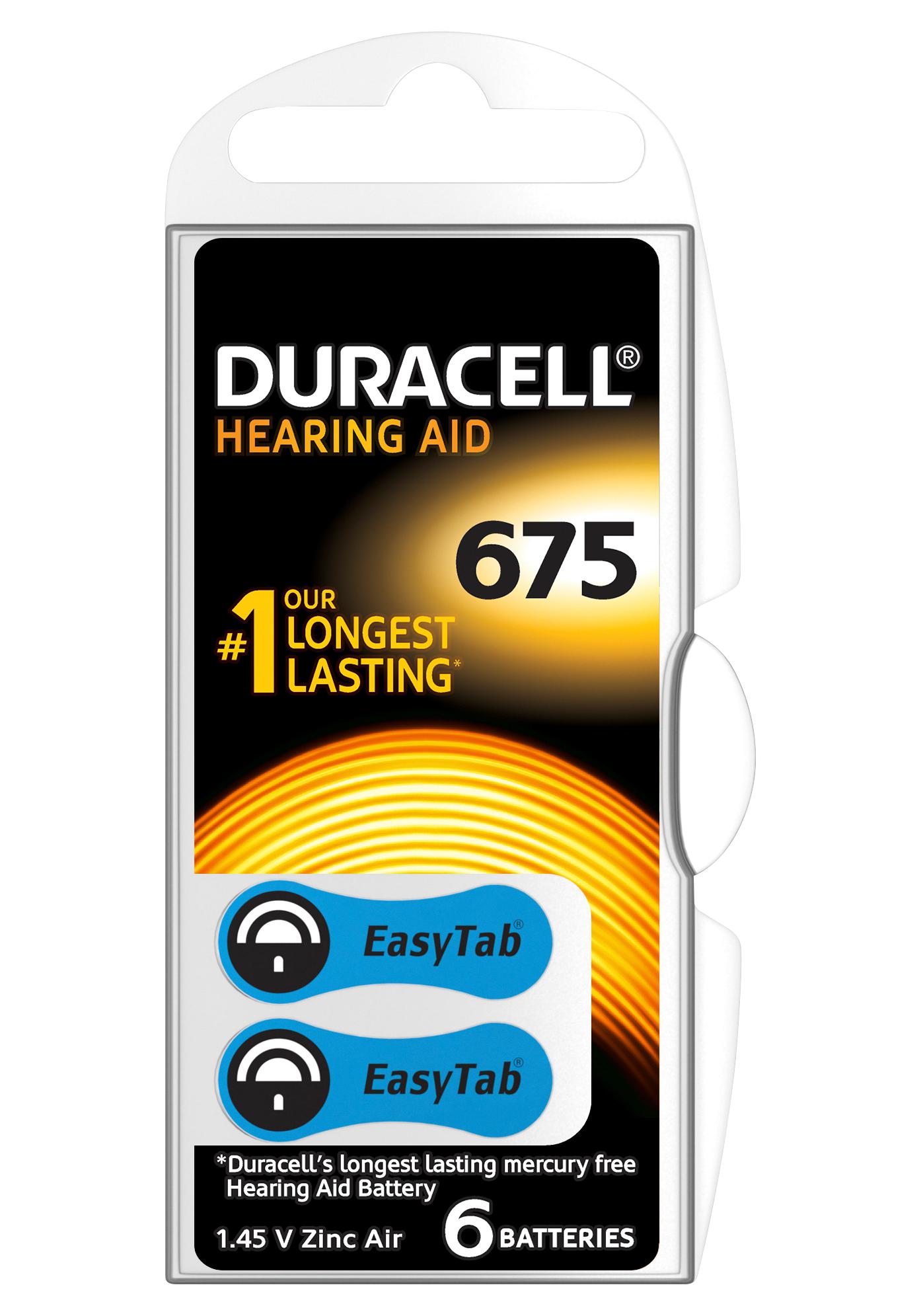 Duracell 15063765 Cell, Button, Da675, Pk6