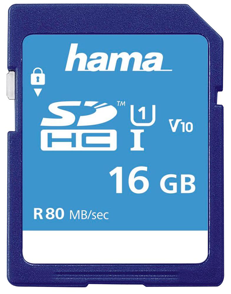 Hama 00124134 16Gb C10 Uhs-I Sdhc, 80Mb/s