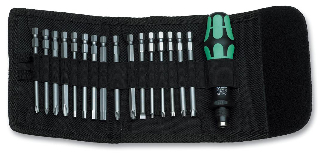 Wera Kraftform Kompakt 60 Screwdriver Bit Set, 17Pc