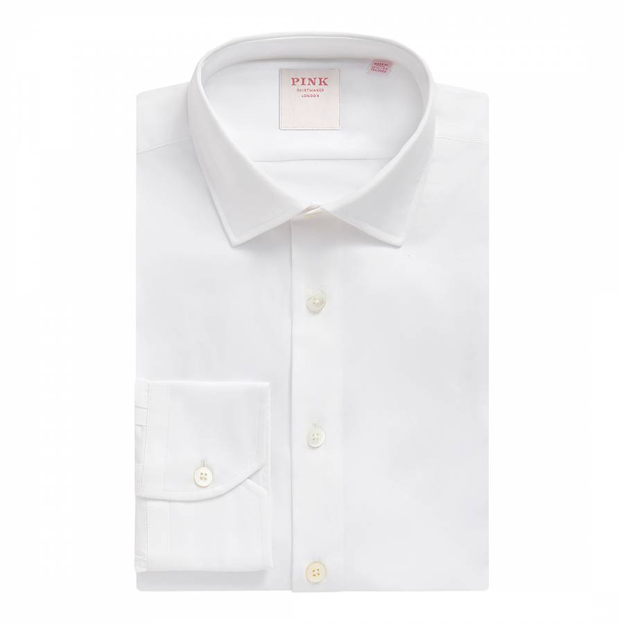 White Core Poplin Tailored Fit Cotton Shirt
