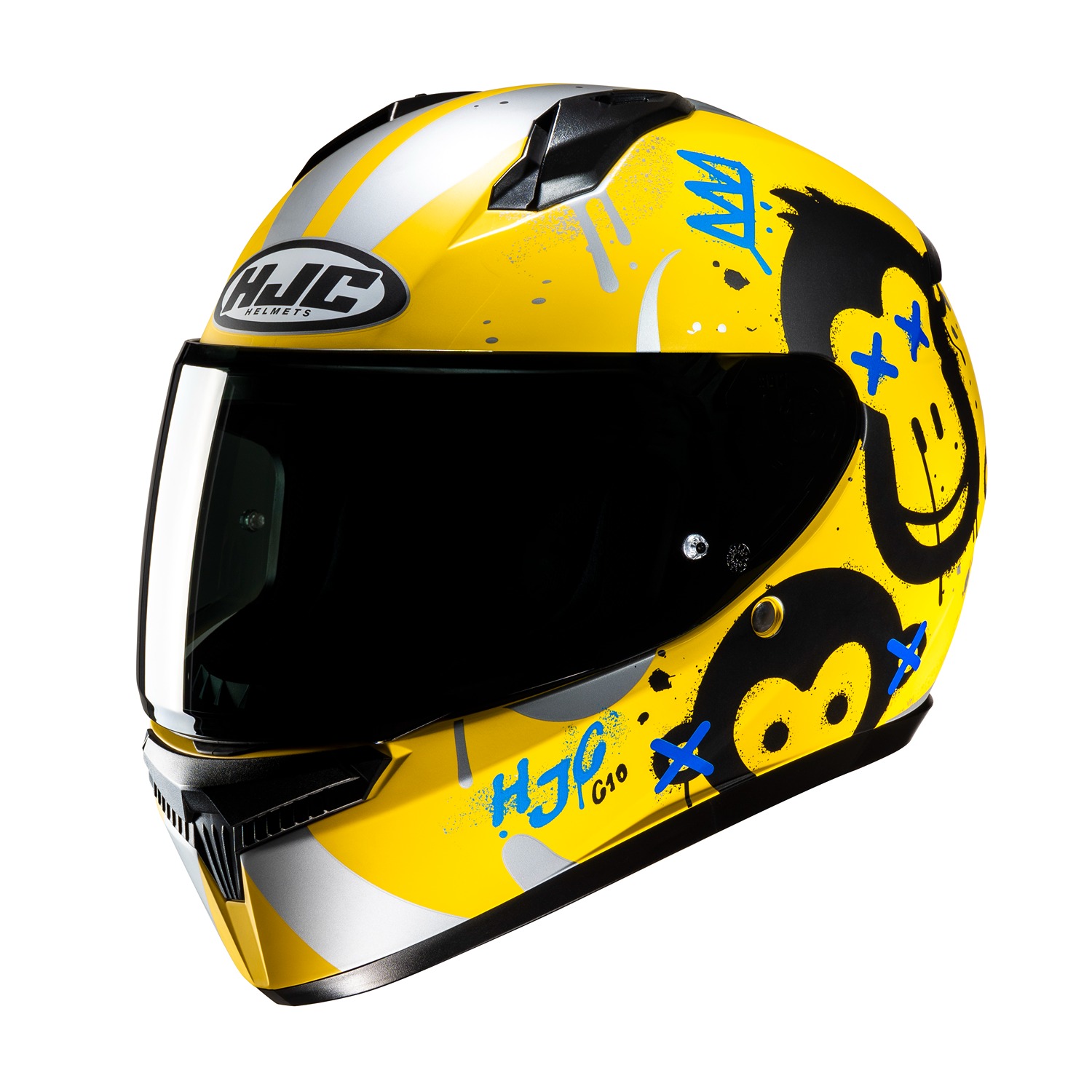 HJC C10 Geti Black Yellow Full Face Helmet Size S