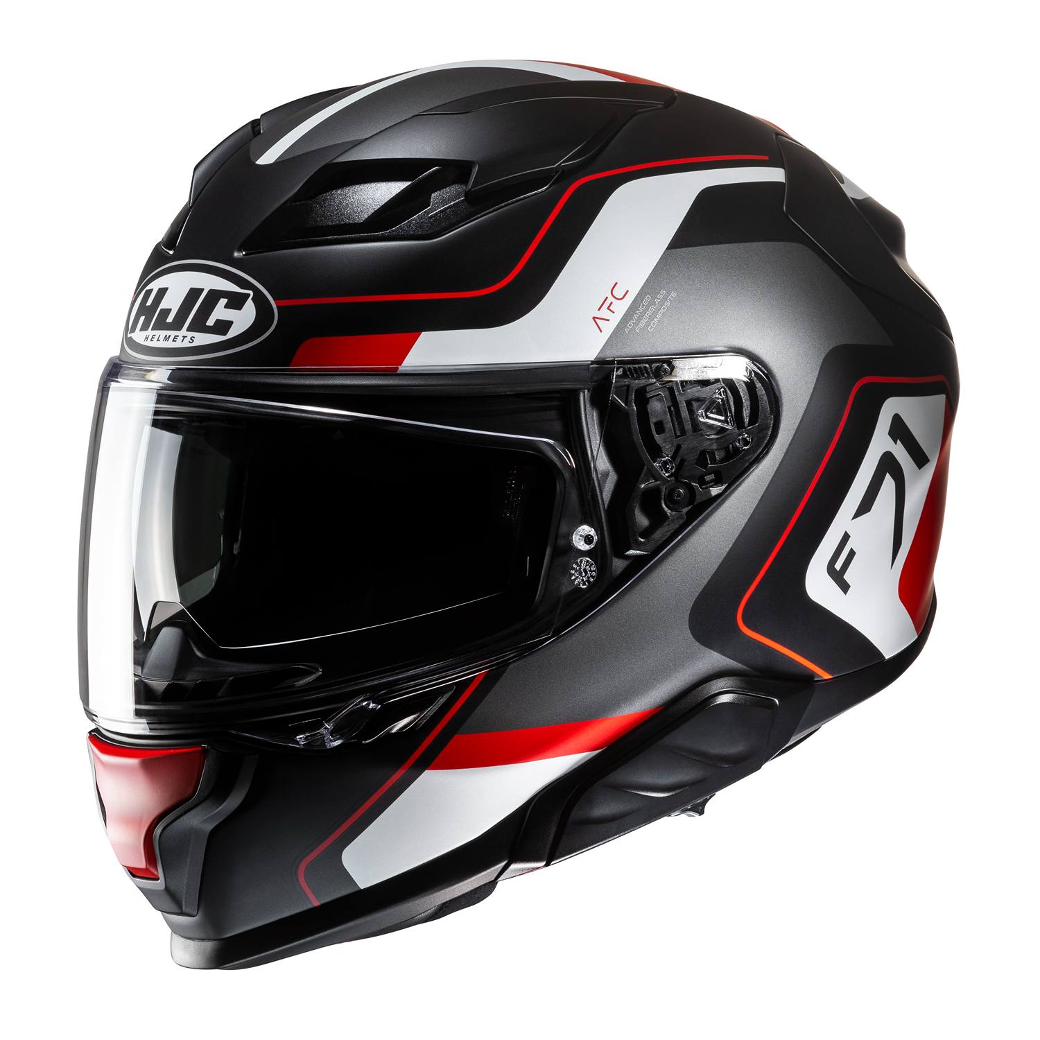 HJC F71 Arcan Black Red Full Face Helmet Size S