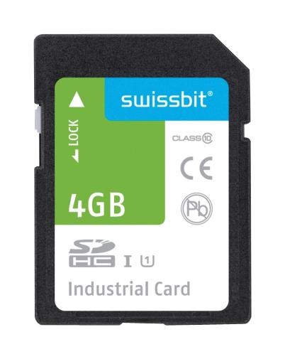 Swissbit Sfsd4096L1As1To-E-Me-221-Std Sd / Sdhc Card, Uhs-3, Class 10, 4Gb