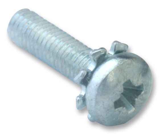 TR Fastenings M312Prstexz100- Screw, W/washer, M3X12, Bx100, Pk100