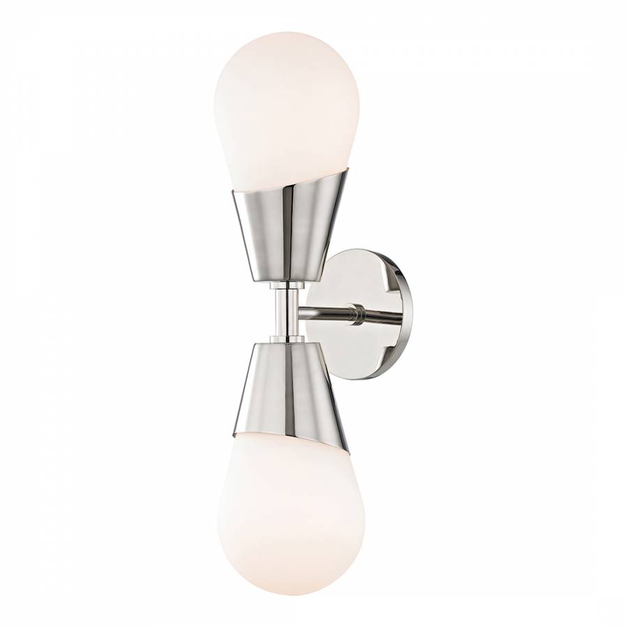 Cora 2 Light Wall Sconce Silver