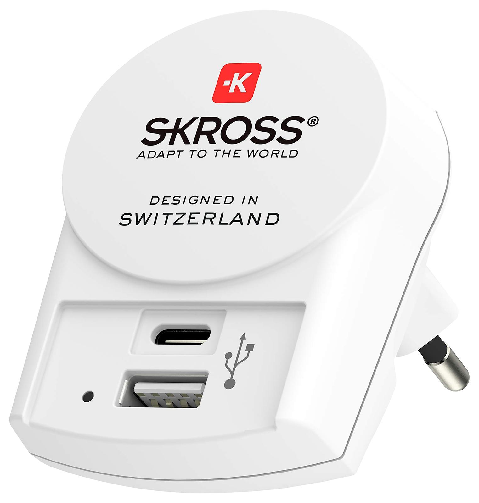 Skross 1.302423 Euro Usb A&c Charger
