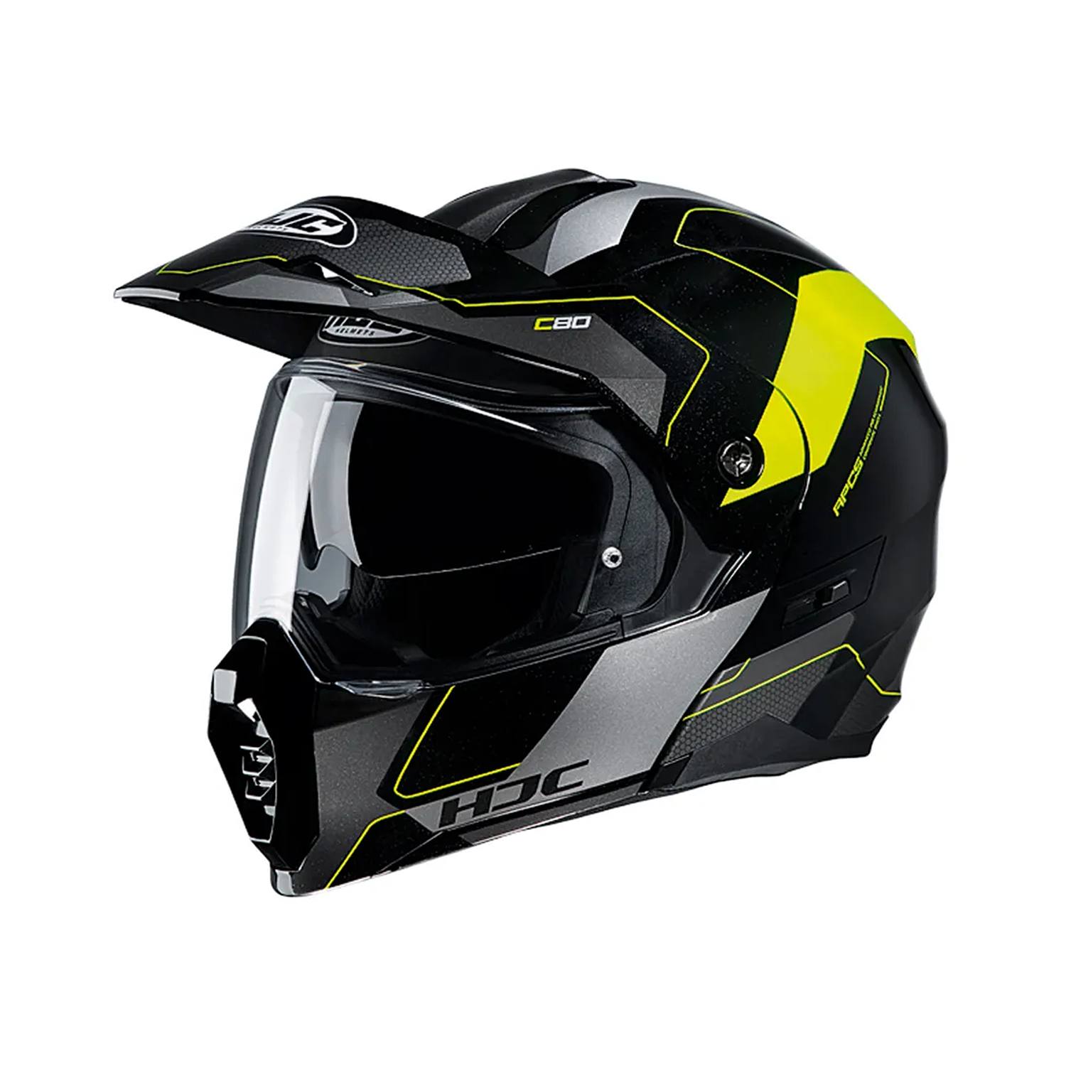HJC C80 Rox Black Yellow Adventure Helmet Size XS