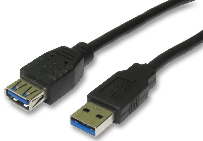 Pro Signal Cac250043 Lead, Usb3.0 A Male-A Female 1M Black