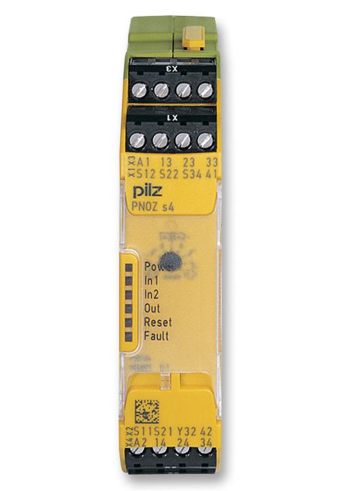 Pilz 750134 Relay, Safety, 3Pst-No, 240Vac, 6A