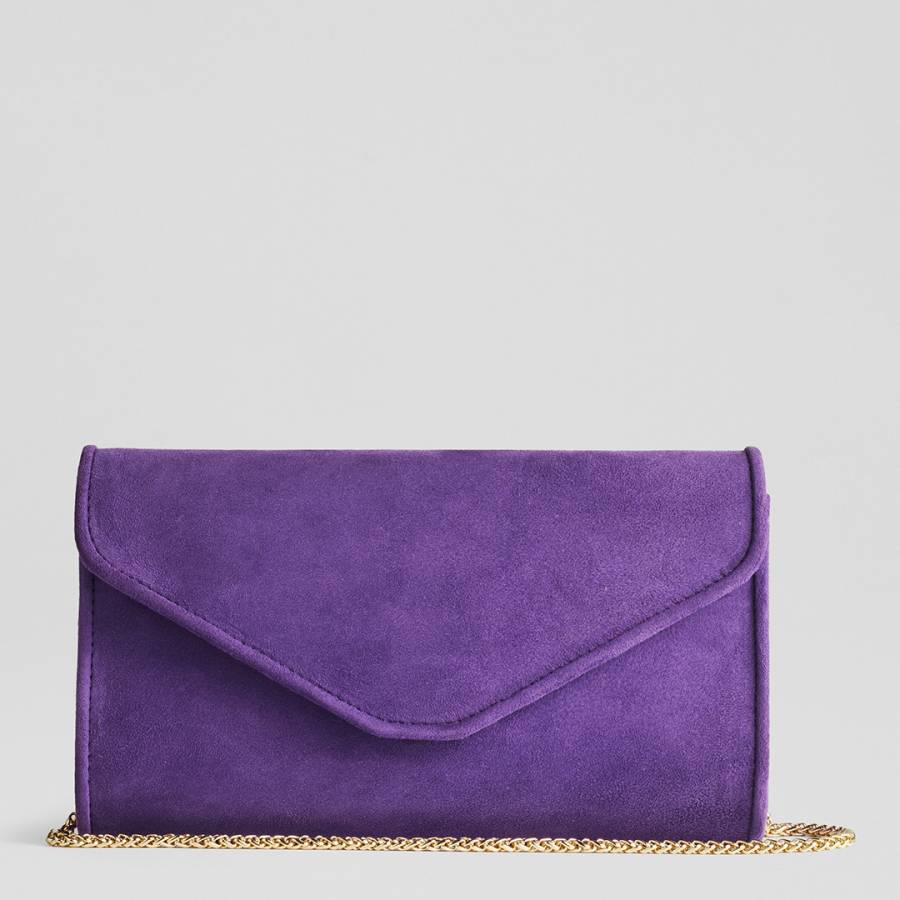 Black Dominica Suede Clutch Bag