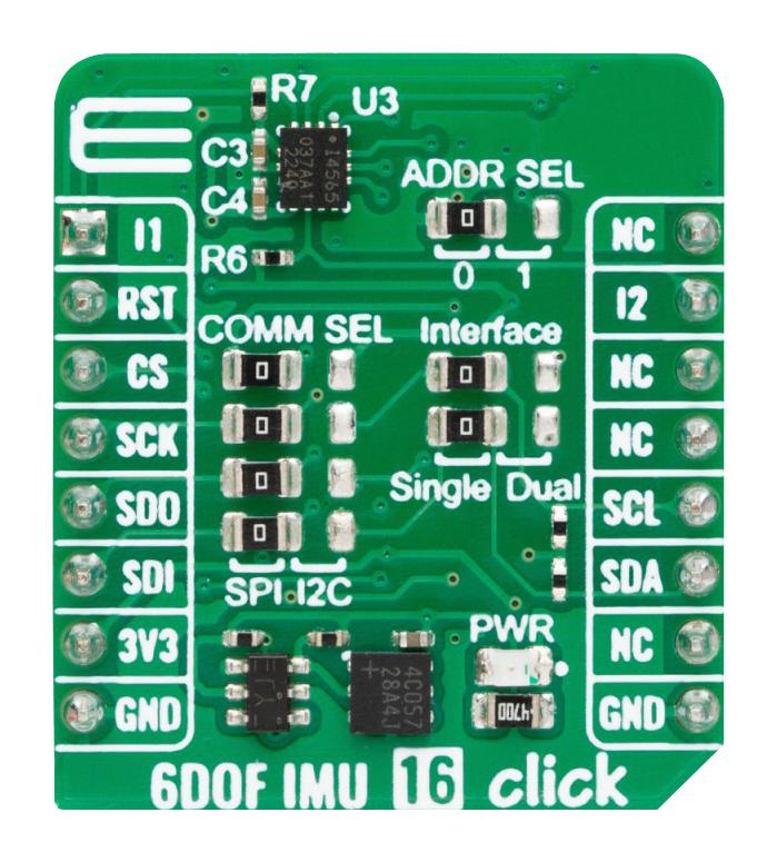 MikroElektronika Mikroe-6040 Add-On Board, 6-Axis Mems Motion Sensor