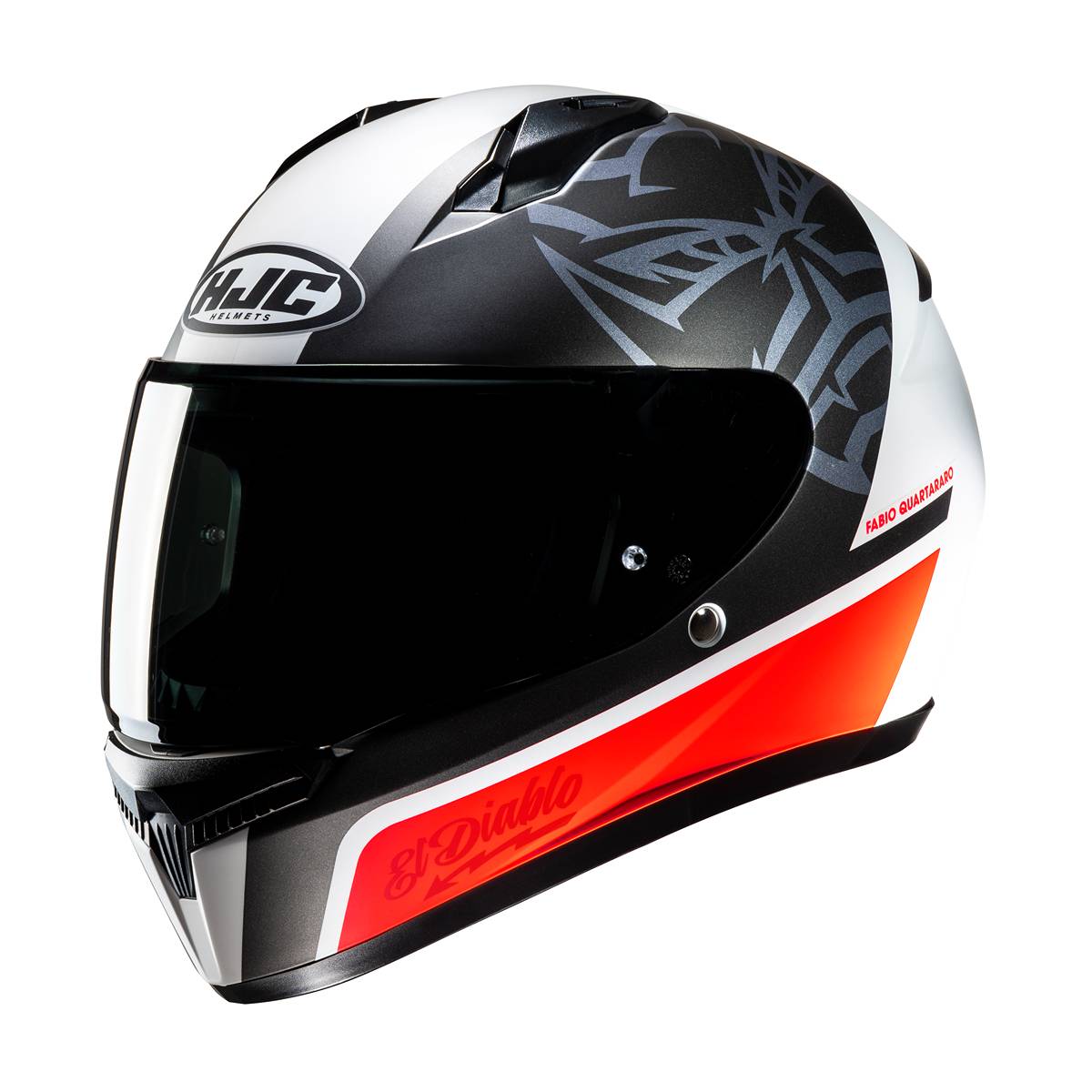 HJC C10 Fabio Quartararo 20 Full Face Helmet White Red Size L