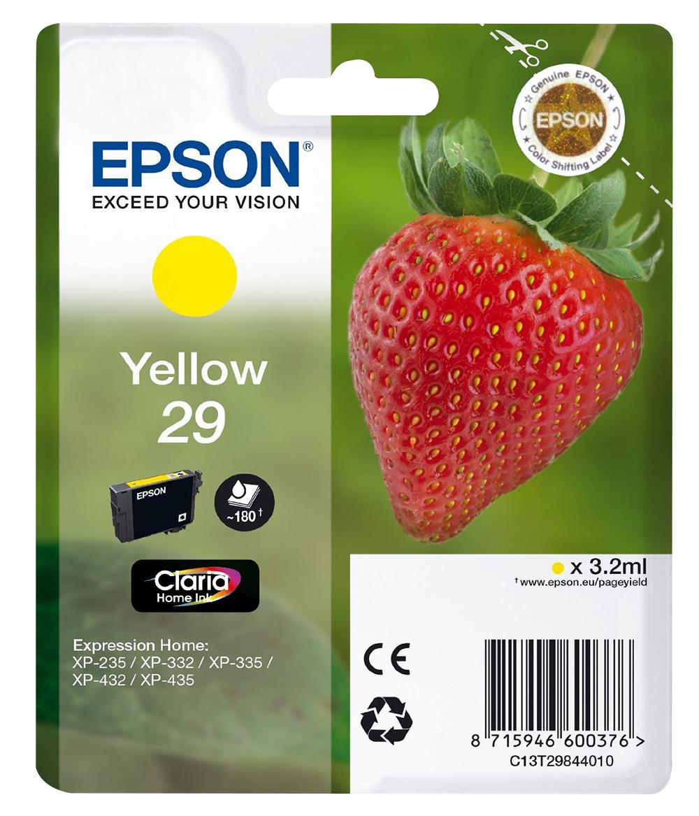 Epson C13T29844010 Ink Cartridge, T2984, Yellow, Epson