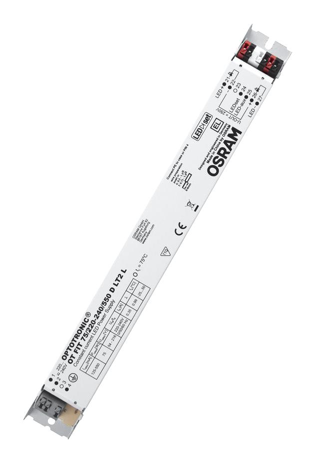 Osram Ot-Fit-75/220-240/550-D-Lt2-L Led Driver, Constant Current, 75W