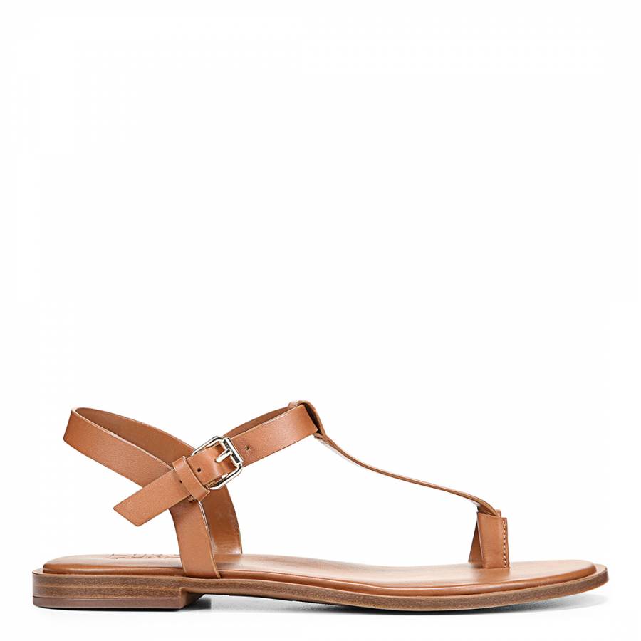 Brown Fifi Leather Flat Sandals