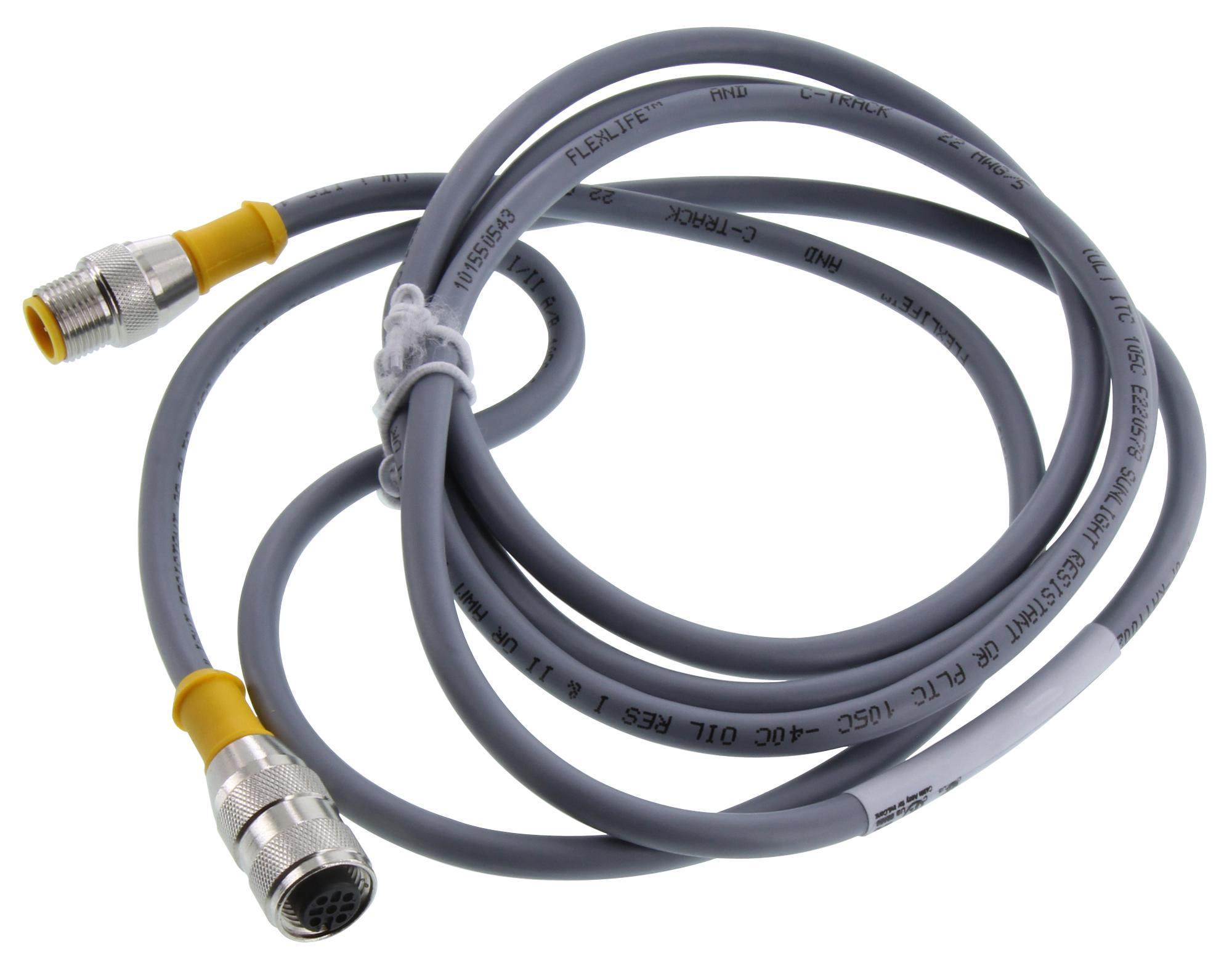 Turck Rk 4.5T-2 Eurofast Cord, M12, Female 5 Position Straight