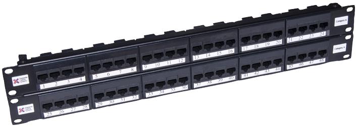 Connectorectix Cabling Systems 009-001-009-30 Patch Panel, 48 Way Utp, Cat6, Elite