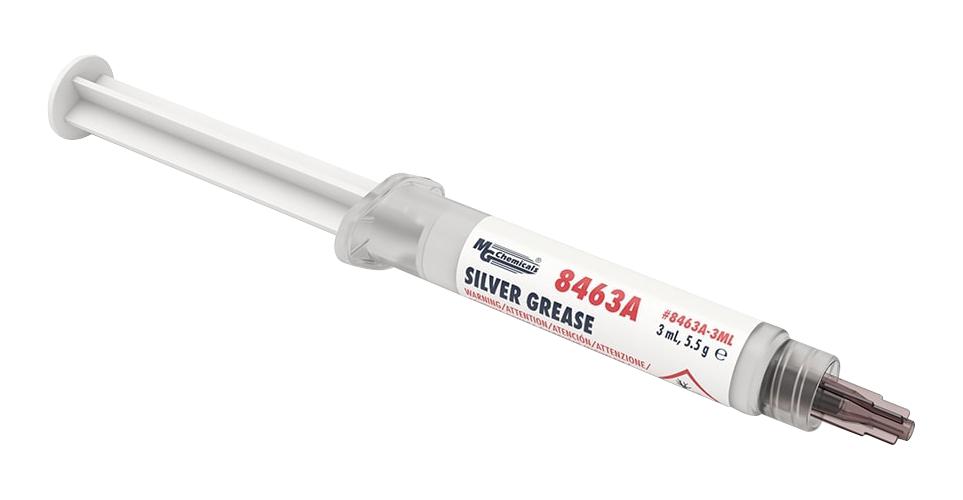 MG Chemicals 8463A-3Ml Silver Conductive Grease, Syringe, 3Ml