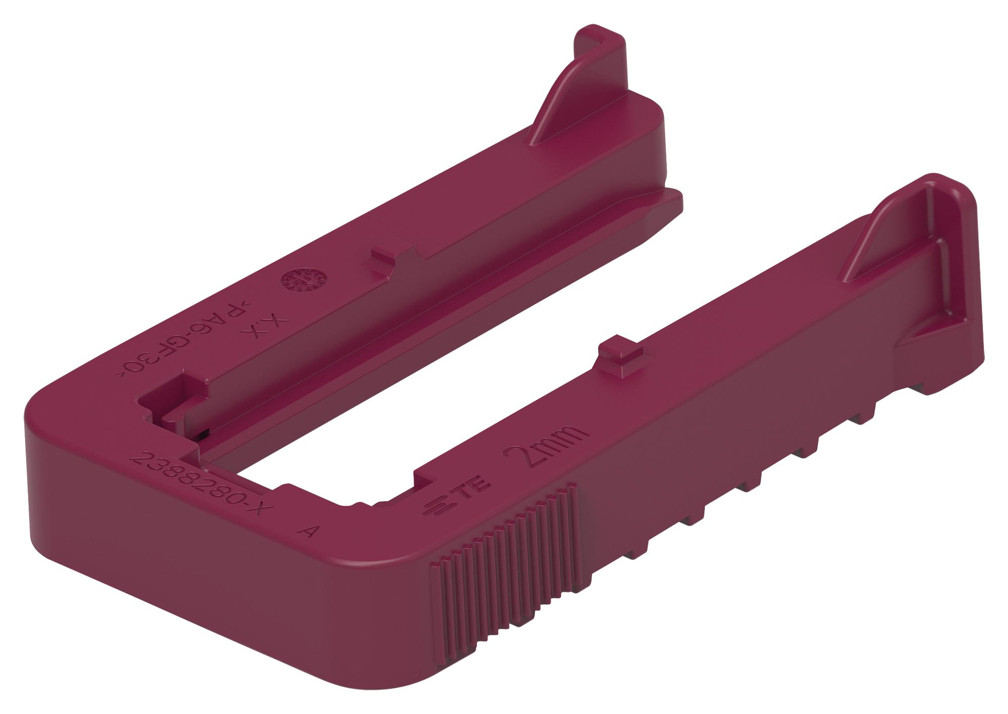 Amp Connectors / Te Connectivity 2388280-4. Slide, Pa6 Gf30, Violet