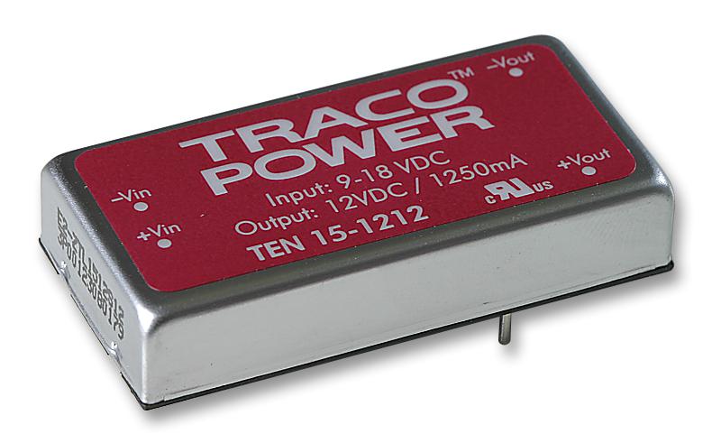 TRACO Power Ten 15-1212. Converter, Dc/dc, 15W, 12V