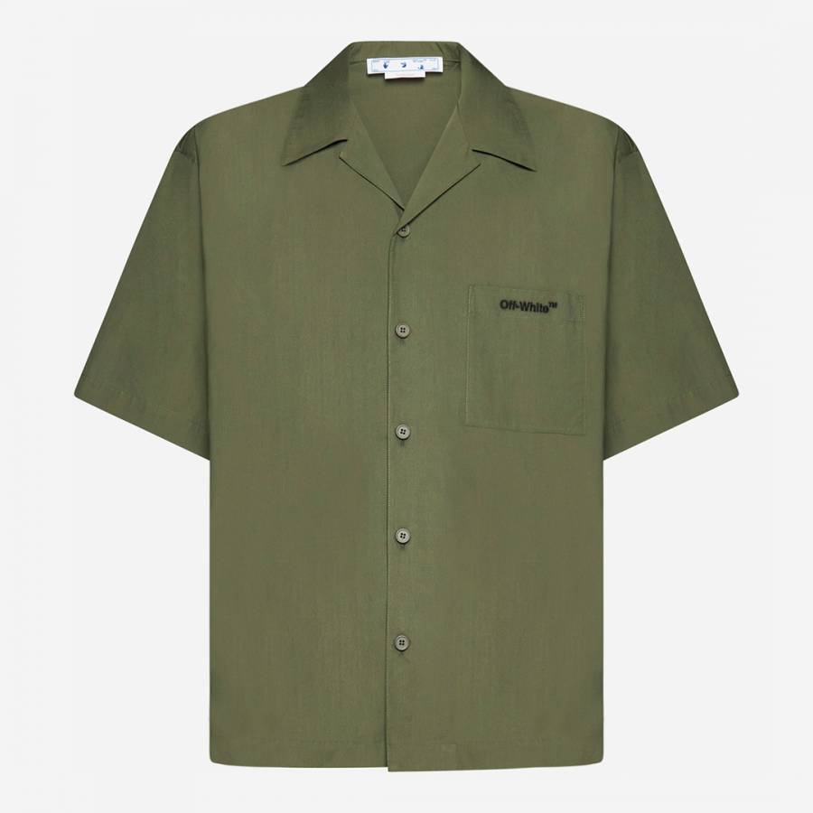 Khaki Arrow Outline Cotton Shirt