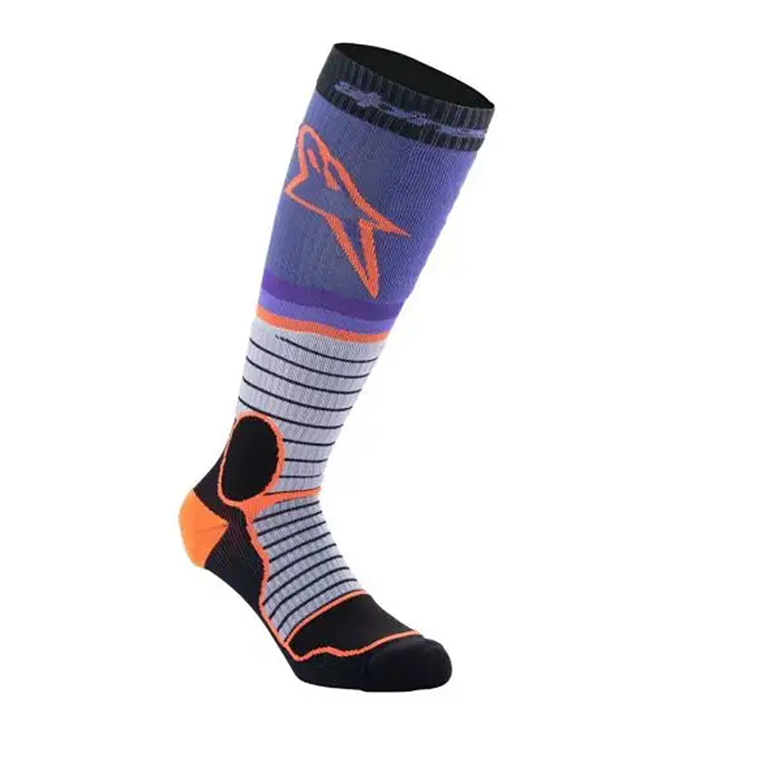 Alpinestars MX Pro Socks Black Grey Purple Size L