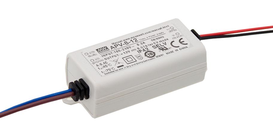 MEAN WELL Apv-8-12 Led Driver, Constant Voltage, 8W