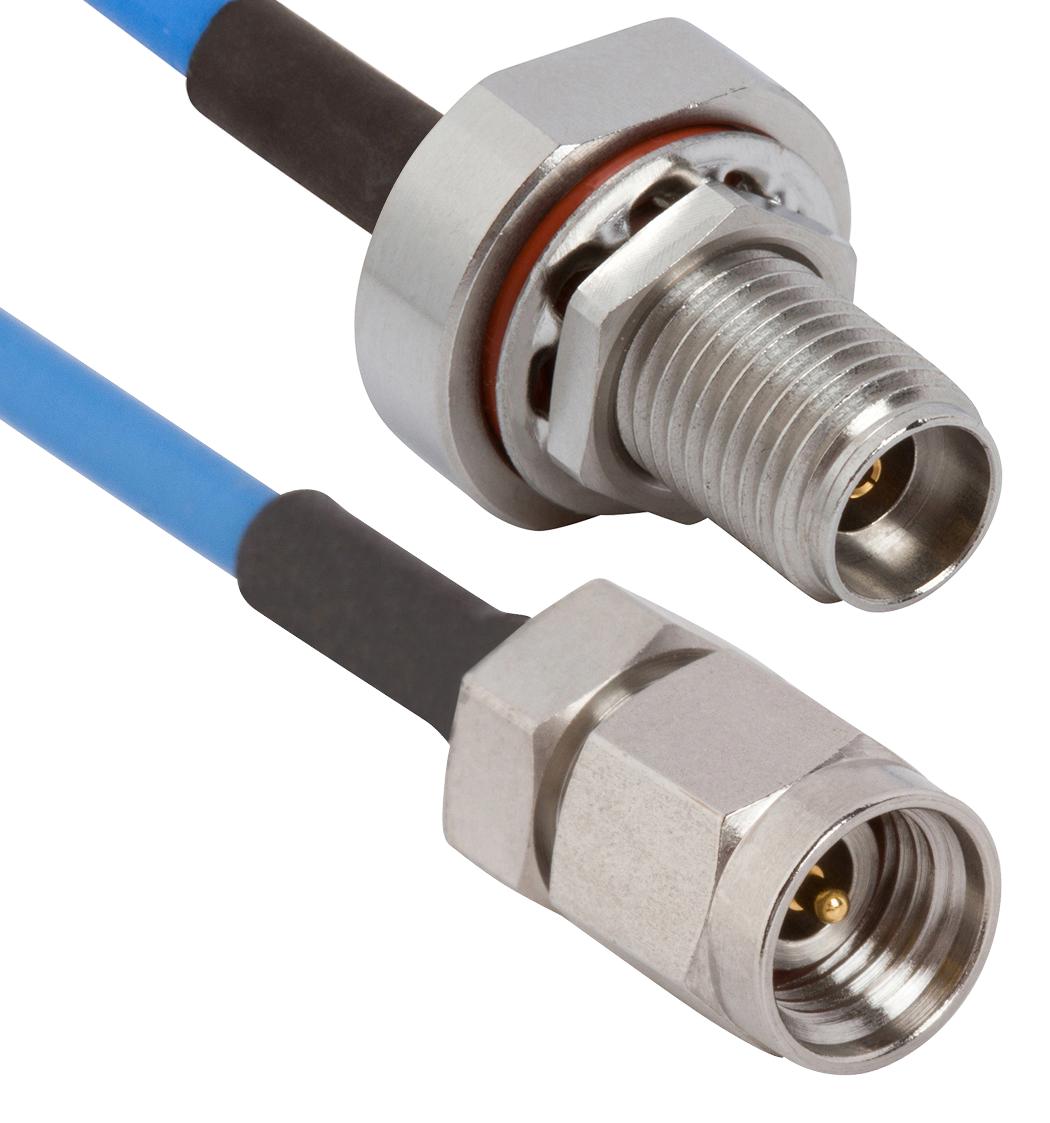 Amphenol SV Microwave 7015-1065 Coax Cable, 2.92mm Rp Plug-Blkhd Jack/6