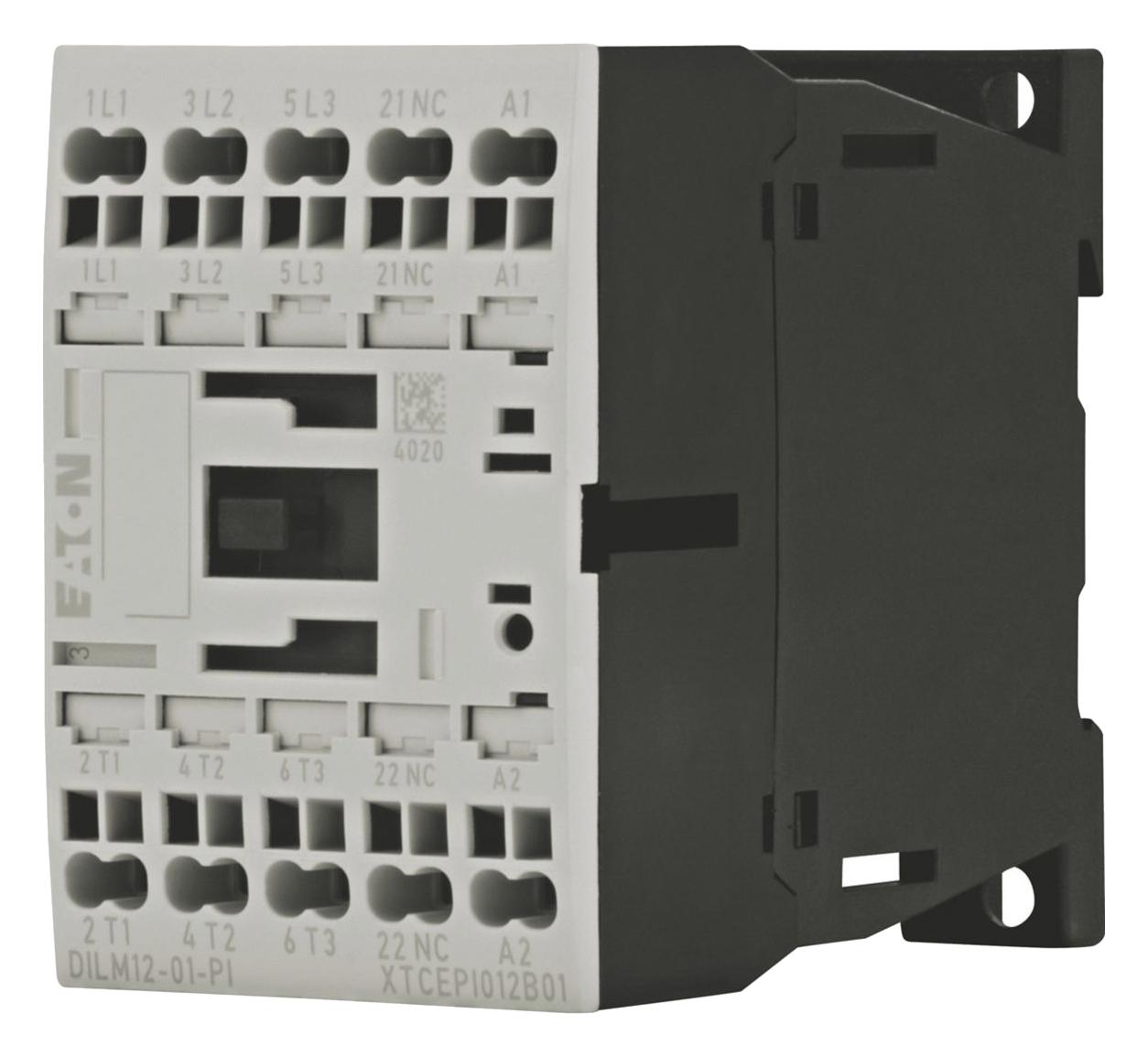 Eaton Moeller Dilm12-01(230V50Hz,240V60Hz)-Pi Contactor, 3Pst-No, 230Vac, Din/panel