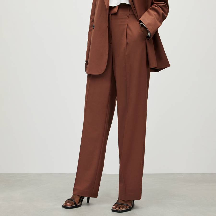 Tan Corin Miro Wool Blend Trousers