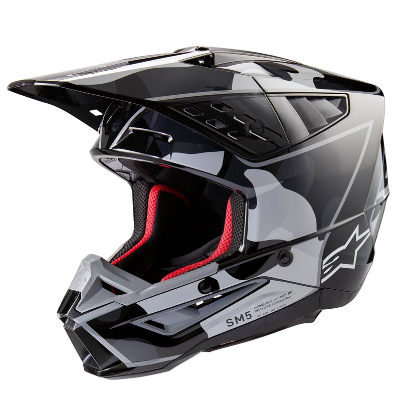 Alpinestars S-M5 Rover 2 Helmet Ece 22.06 Black Silver Glossy Size XL