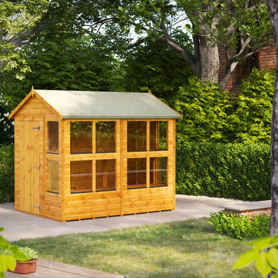 SAVE £145 - 8x6 Power Apex Potting Shed