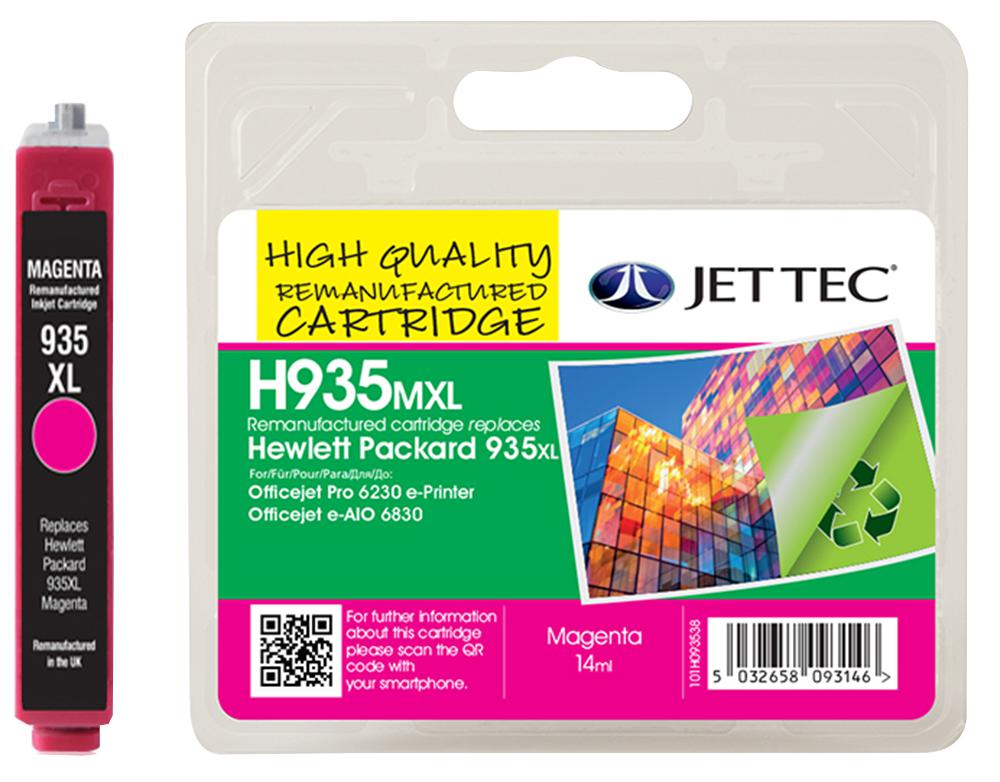 Jet Tec 101H093538 Ink Cart, Reman, Hp935Xl Magenta