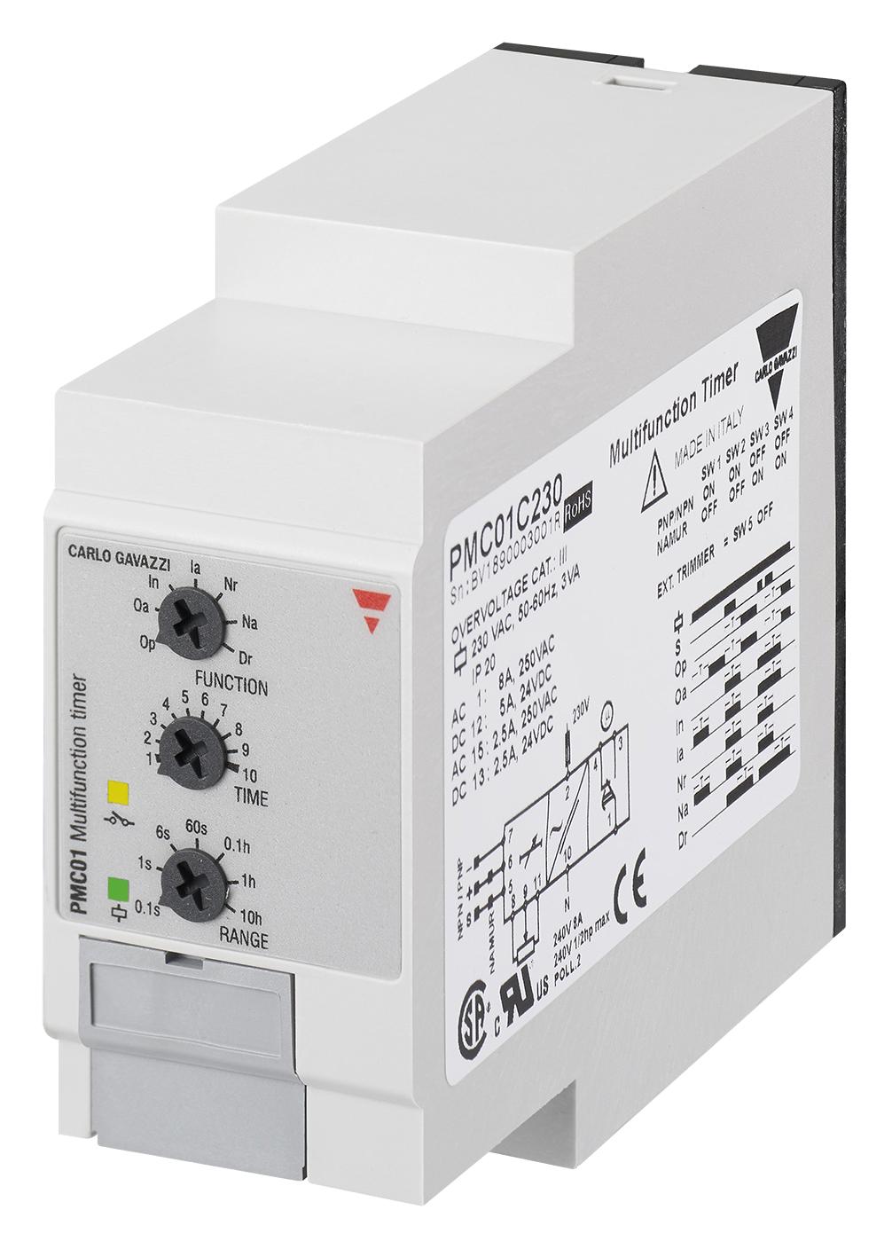 Carlo Gavazzi Pmc01D024 Analogue Timer, Dpdt, Multifunction