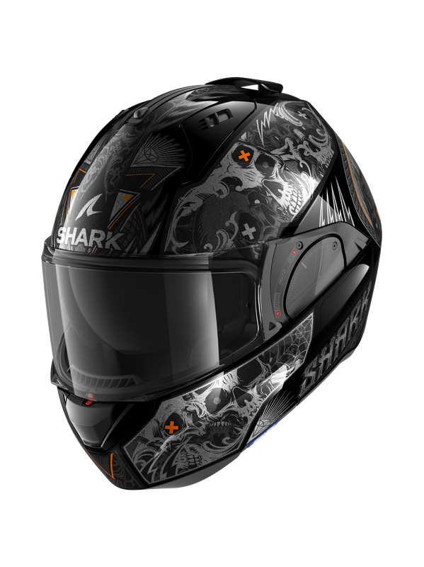 Shark Evo ES K-Rozen Black Anthracite Orange KAO Modular Helmet S