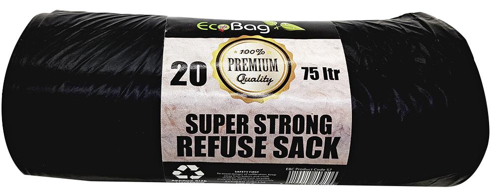 Ecobag 57 20 Refuse Sacks 710 X 820 - 75 Litres