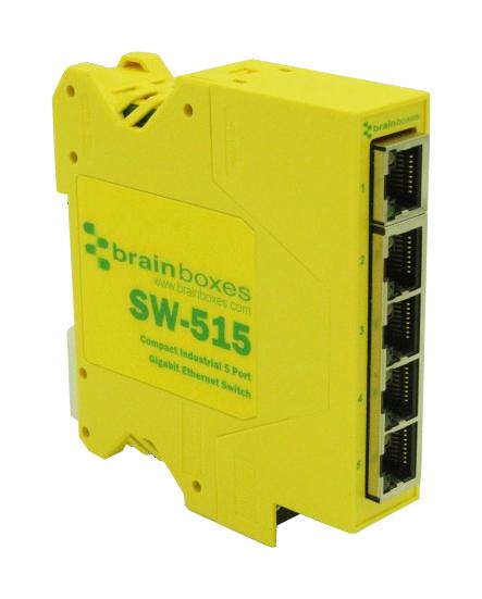 Brainboxes Sw-515 Embedded Gigabit Enet Switch, Rj45 X 5