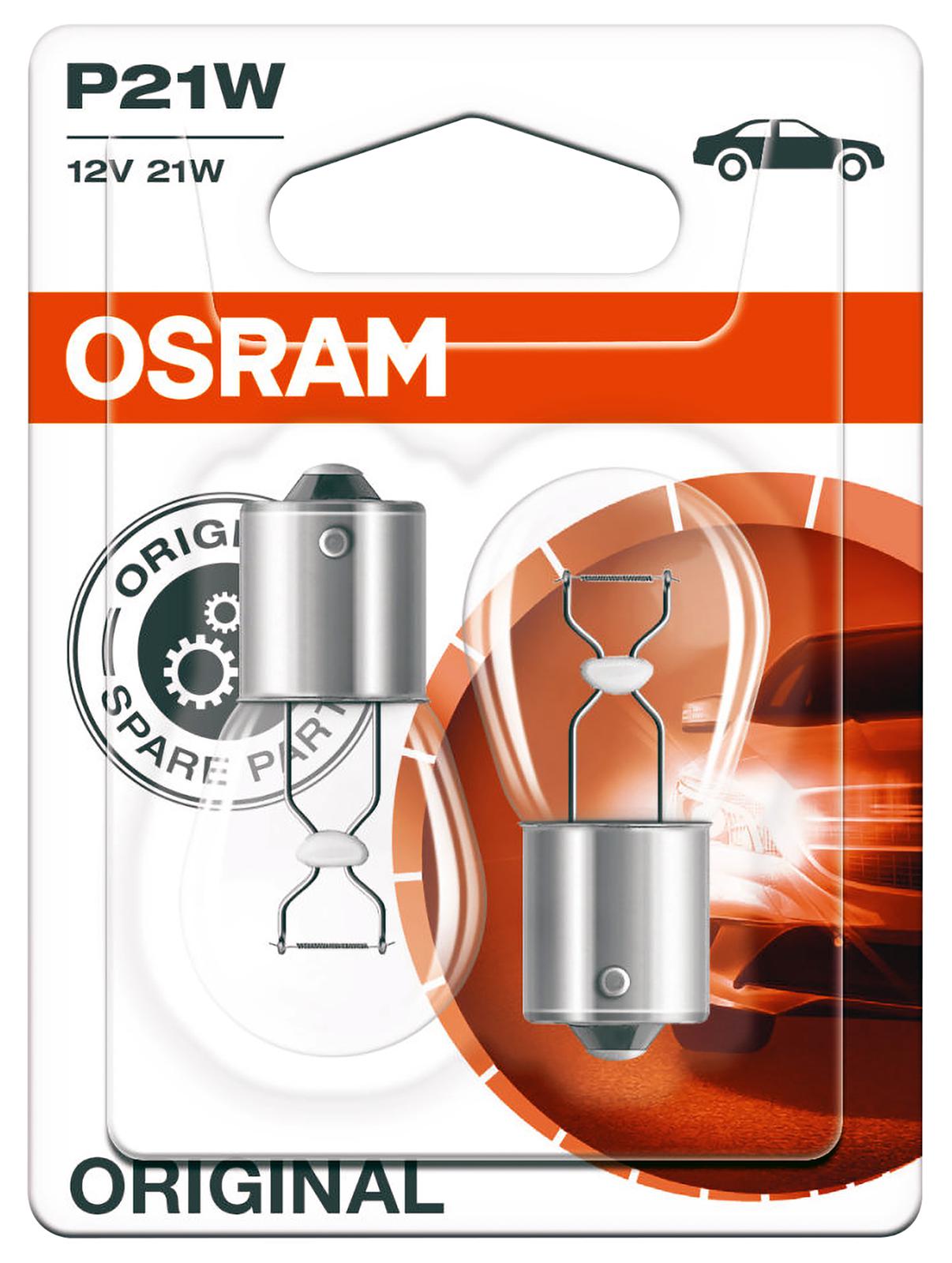 Osram A382Bl Lamp, P21W 382 12V 21W Ba15S 2Pk