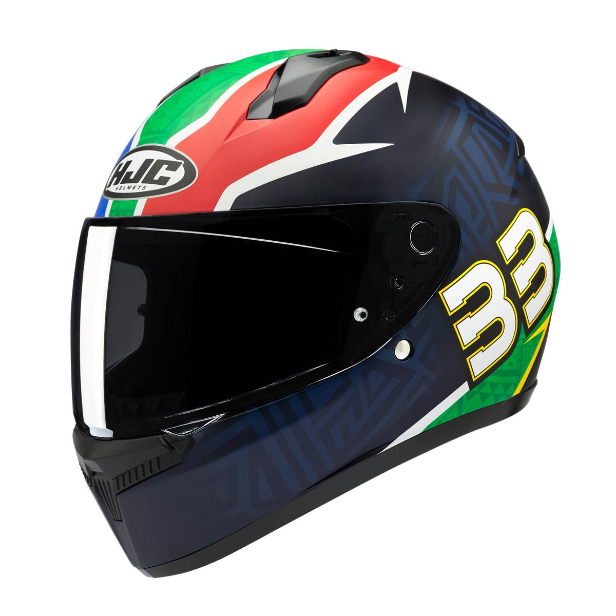 HJC C10 Brad Binder 33 Full Face Helmet Black Green Size S