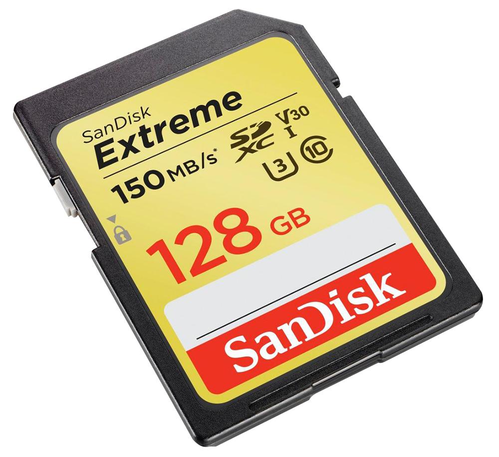 Sandisk Sdsdxv5-128G-Gncin Extreme Sd V30 U3, 128Gb Up To 150Mbs