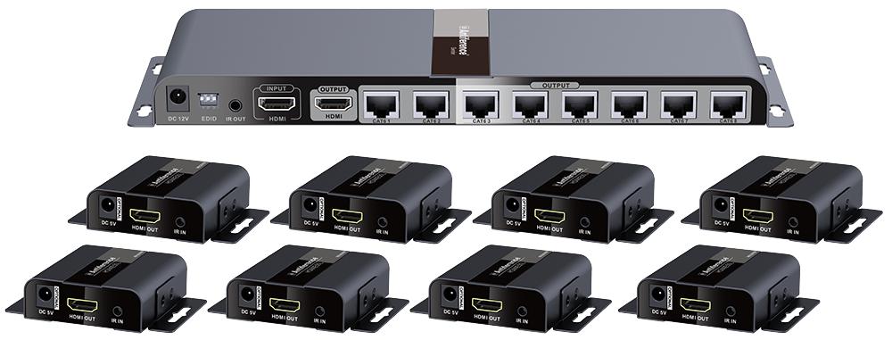 Antiference Hdmi0108Scat 1 X 8 Hdmi Extender Over Single Cat 6