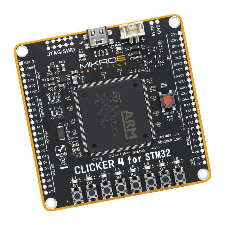 MikroElektronika Mikroe-4412 Clicker 4 Dev Kit, ARM Cortex-M7 Mcu