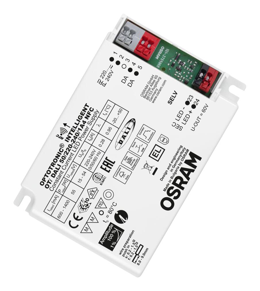 Osram Oti-Dali-50/220-240/1A4-Nfc Led Driver, Constant Current, 55W