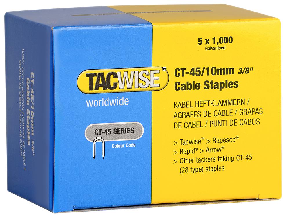 Tacwise Plc 0352 Staples, Cable, 45/10mm (Pk 5,000)