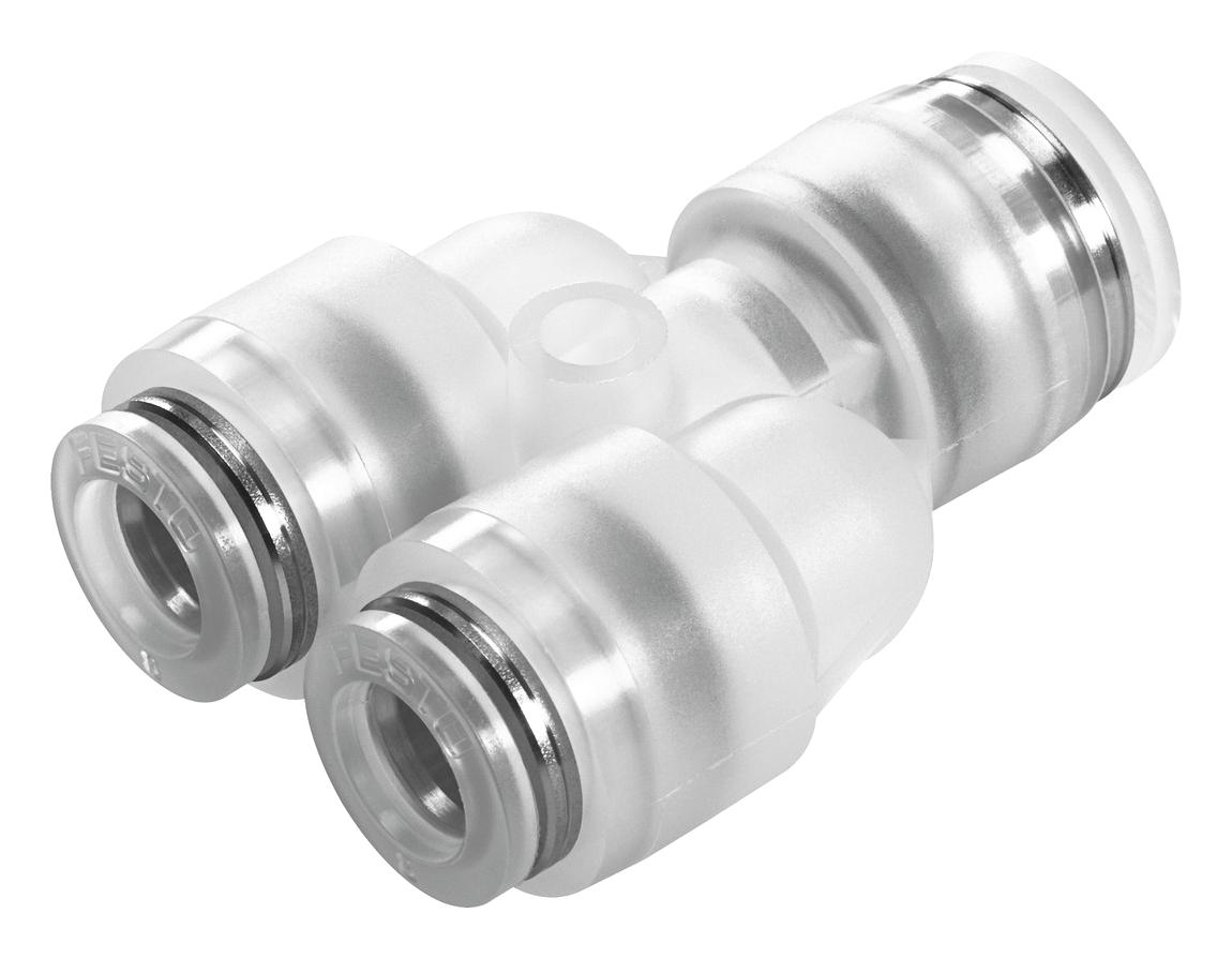 Festo Npqp-Y-Q8-Q6-Fd-P10 Push-In Y-Fitting, 8mm, 10Bar